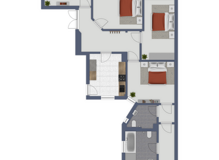 WG-Zimmer zur Miete 1.159 € 5 Zimmer 125,4 m² 3. Geschoss frei ab sofort Hafendamm 12/13 Jürgensby Flensburg 24937