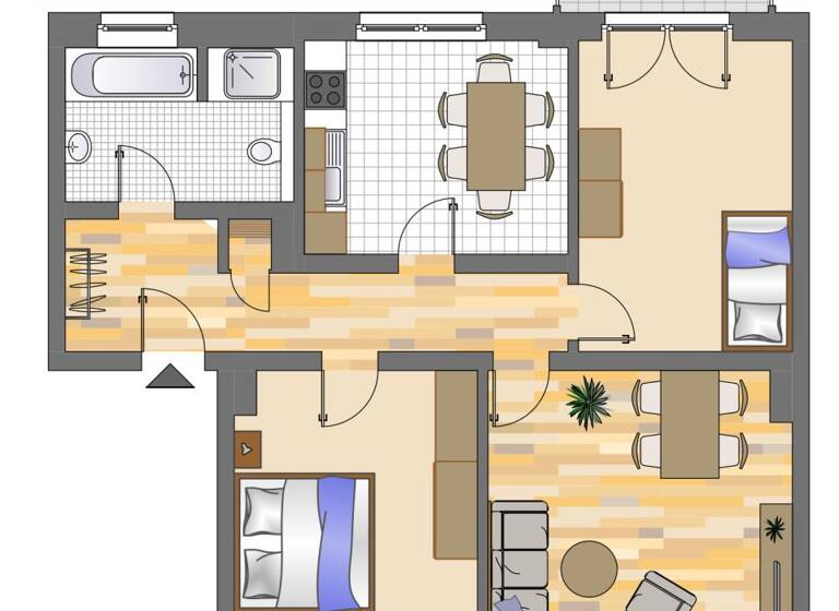 Wohnung zur Miete 660 € 3 Zimmer 78,4 m² 1. Geschoss frei ab 15.04.2026 Damaschkestraße 5 Mitte Dortmund 44141
