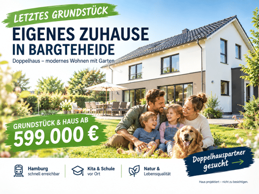 Doppelhaushälfte zum Kauf provisionsfrei 599.000 € 5 Zimmer 113 m² 300 m² Grundstück Bargteheide 22941