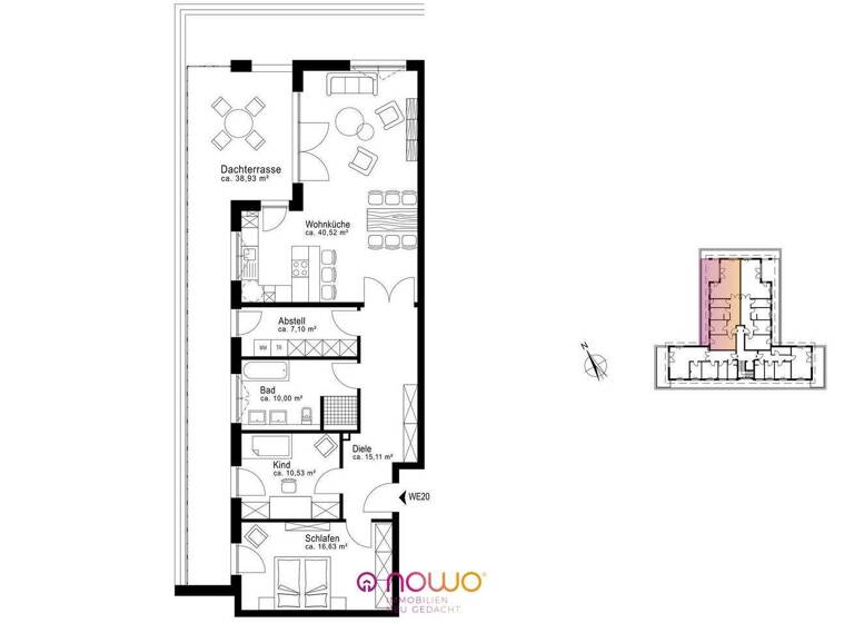 Wohnung zum Kauf - Erstbezug 561.000 € 3 Zimmer 119,4 m² 3. Geschoss Stadtgebiet Wolfenbüttel 38302