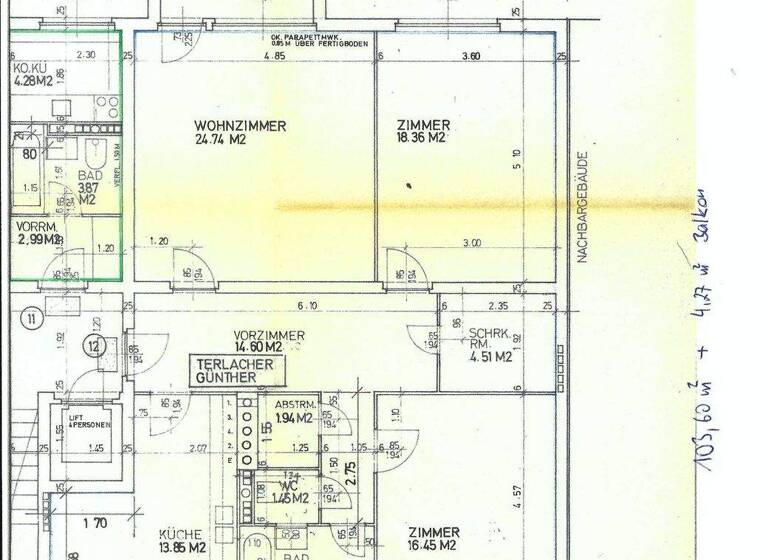 Wohnung zum Kauf 319.000 € 3 Zimmer 100 m² 3. Geschoss Khevenhüllerstrasse Villacher Vorstadt Klagenfurt(Stadt) 9020