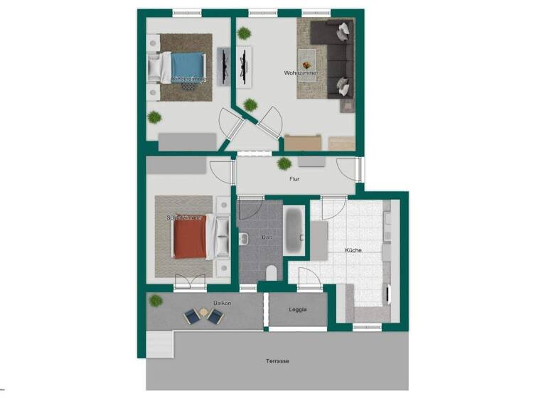 Wohnung zum Kauf 160.000 € 3 Zimmer 75,9 m² EG Sellerhausen-Stünz Leipzig 04328