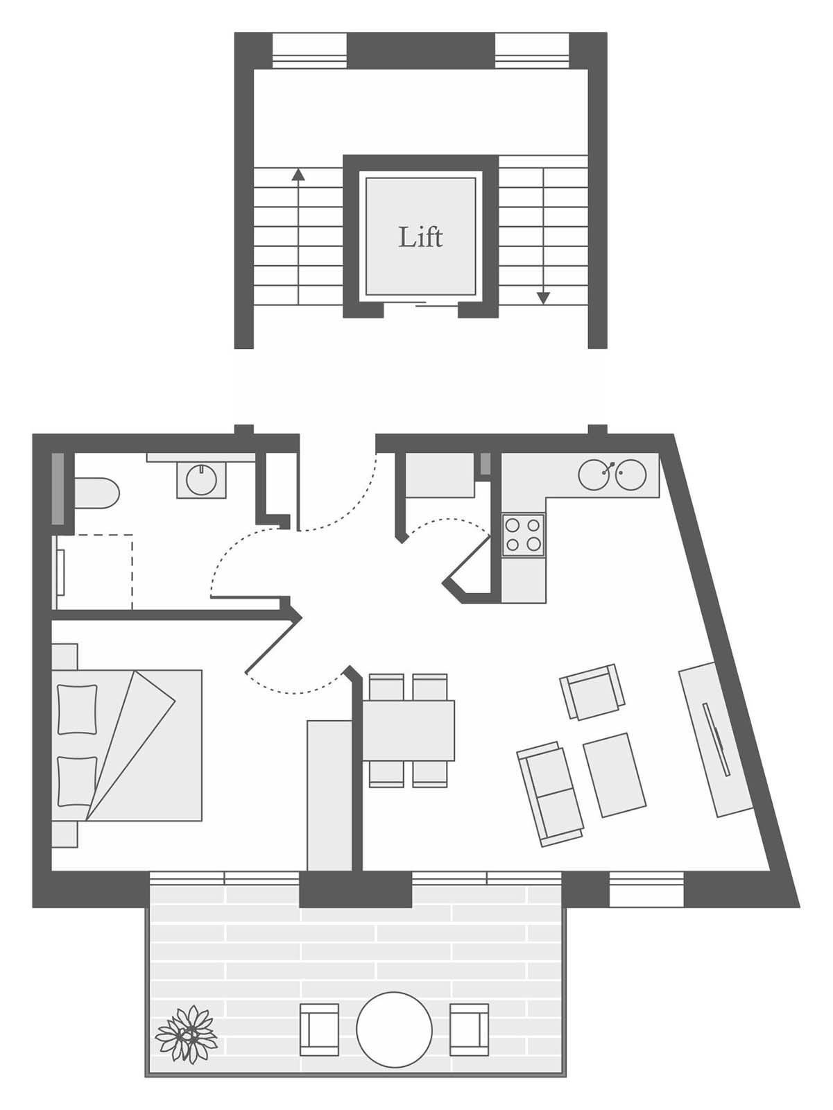 Wohnung zum Kauf provisionsfrei 363.000 € 3 Zimmer 74,1 m²<br/>Wohnfläche EG<br/>Geschoss Martinstraße 40 Bonndorf Bonndorf im Schwarzwald 79848