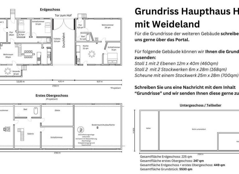 Bauernhaus zum Kauf provisionsfrei 585.000 € 7 Zimmer 450 m² 5.530 m² Grundstück Deibow 19300