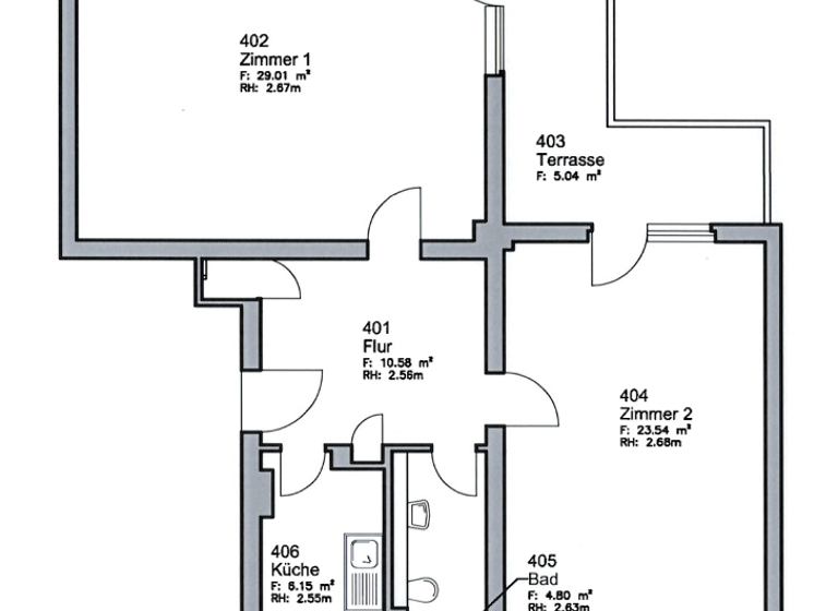 Terrassenwohnung zum Kauf provisionsfrei 549.000 € 2 Zimmer 79,1 m² 3. Geschoss frei ab sofort Margertenstraße 2b Westend Berlin 14193
