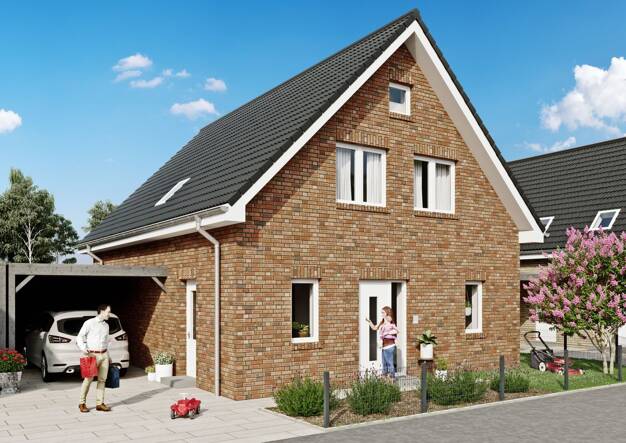 Einfamilienhaus zur Miete - Neubau 1.150 € 4,5 Zimmer 128 m² 510 m² Grundstück frei ab 01.09.2025 Hermanns Eck 3 Rieste Rieste 49597