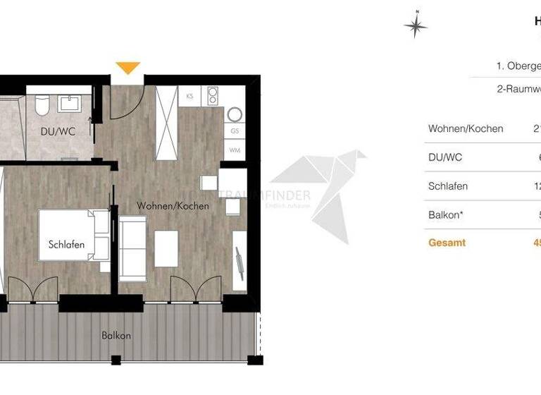 Wohnung zur Miete - Erstbezug 700 € 2 Zimmer 45,9 m² 1. Geschoss frei ab sofort Unritzstraße 38 Rabenstein Chemnitz 09117