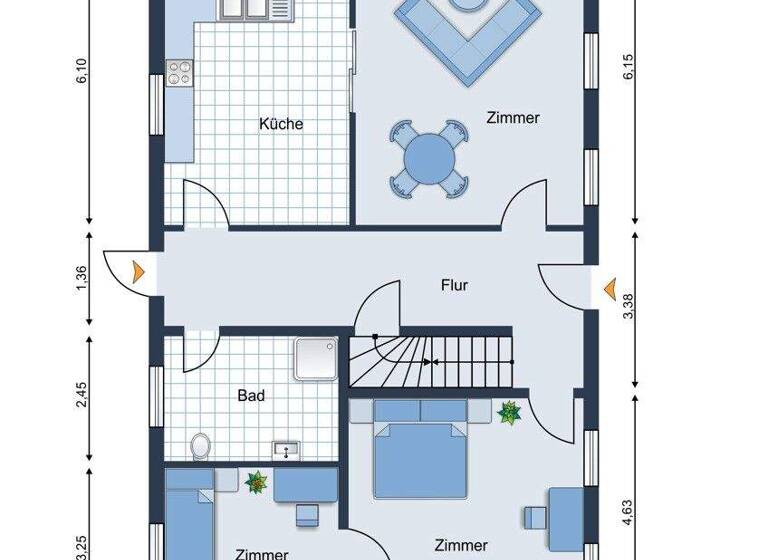 Reihenmittelhaus zum Kauf 69.000 € 4 Zimmer 120 m² 681 m² Grundstück Nienburg Nienburg (Saale) 06429