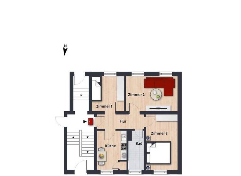 Studio zur Miete 126 € 1 Zimmer 15,2 m² EG frei ab 01.04.2026 Immermannhof 1 Innenstadt Wolfsburg 38440
