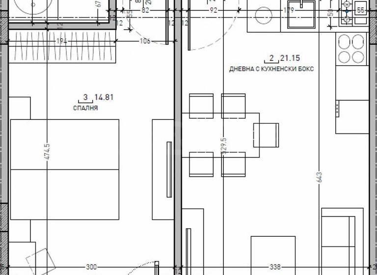 Studio zum Kauf 156.900 € 2 Zimmer 69,9 m² Sofia