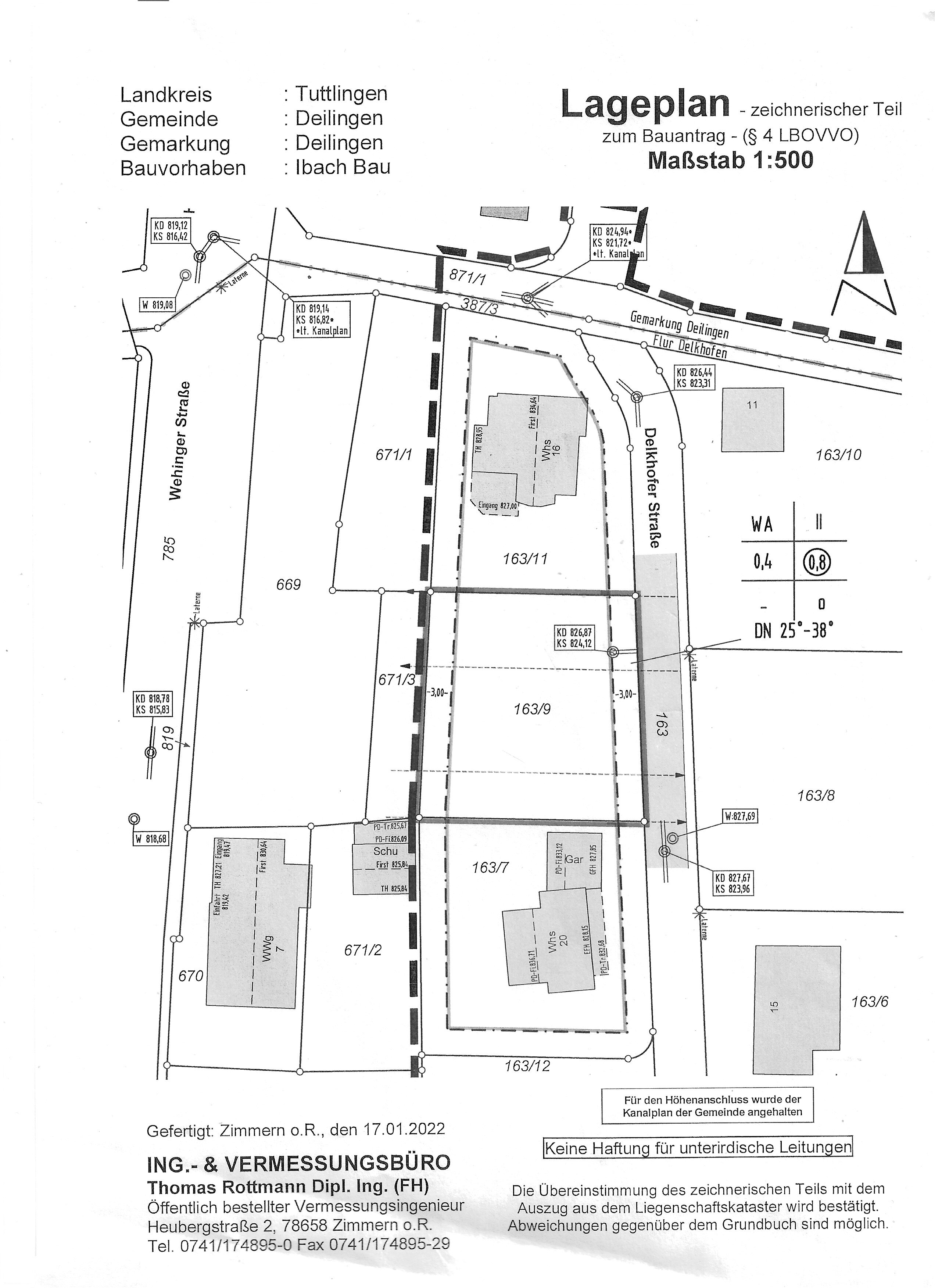 Grundstück zum Kauf provisionsfrei 95.000 € 651 m²<br/>Grundstück Delkhofer Str. Deilingen 78586