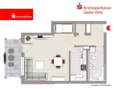 Wohnung zum Kauf 60.000 € 1 Zimmer 46 m² Krölpa Krölpa 07387