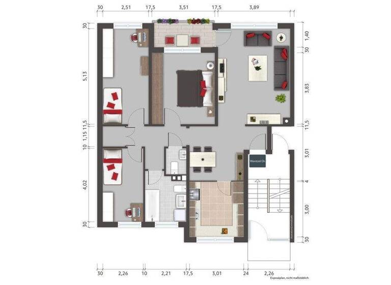 Wohnung zum Kauf 349.000 € 3,5 Zimmer 89,1 m² 1. Geschoss Großhansdorf 22927