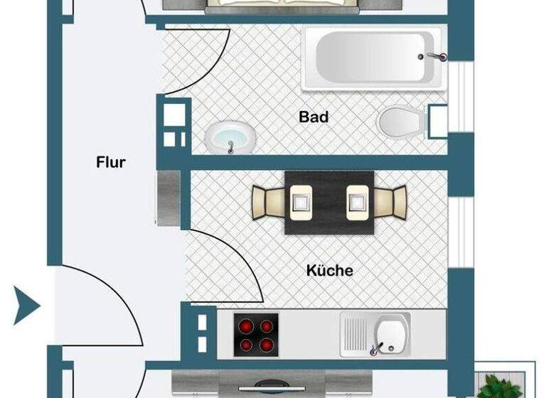 Wohnung zum Kauf 380.000 € 2 Zimmer 48,1 m² 1. Geschoss Ostend Frankfurt am Main 60314