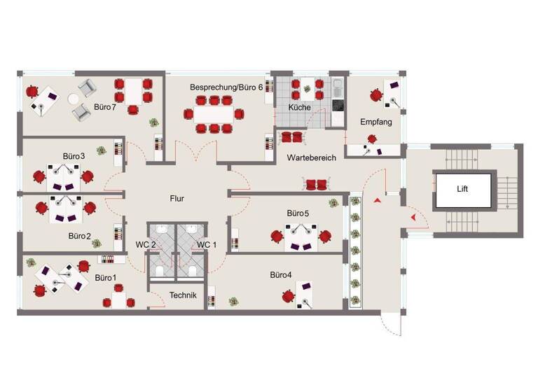 Büro zur Miete 2.300 € 7 Zimmer Lörrach 79539