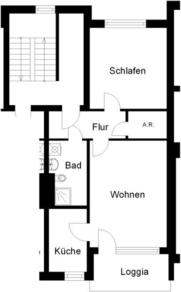 Wohnung zur Miete 626 € 2 Zimmer 58,6 m²<br/>Wohnfläche 1.<br/>Geschoss 25.02.2025<br/>Verfügbarkeit Hardinghausstr. 5e Haste 71 Osnabrück 49090