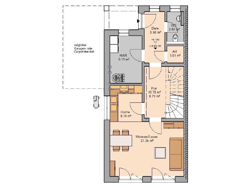 Doppelhaushälfte zum Kauf provisionsfrei 499.920 € 4 Zimmer 110 m²<br/>Wohnfläche 379 m²<br/>Grundstück Nordsteimke Wolfsburg 38446