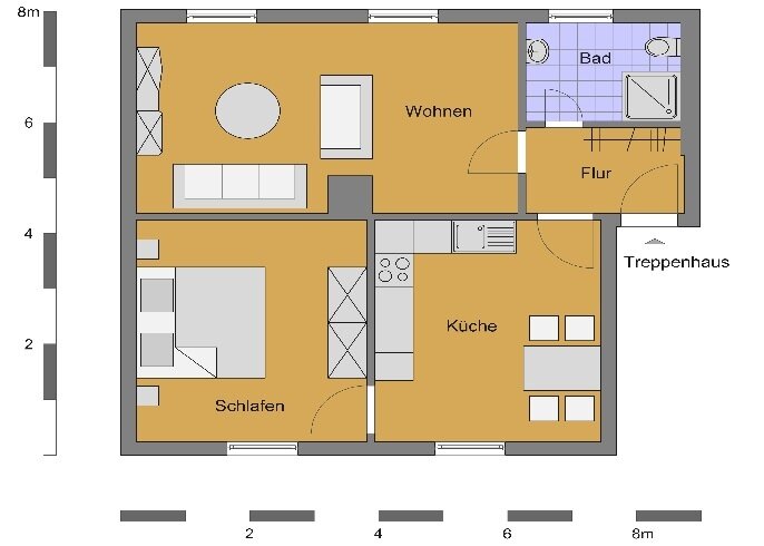 Wohnung zur Miete 397 € 2 Zimmer 56,6 m²<br/>Wohnfläche EG<br/>Geschoss 01.03.2025<br/>Verfügbarkeit Brockenstraße 4 Oschersleben Oschersleben 39387