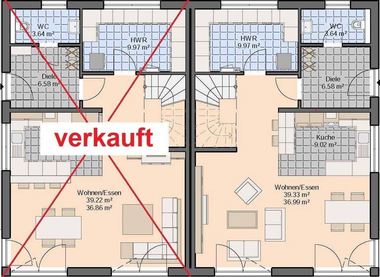 Doppelhaushälfte zum Kauf provisionsfrei 436.000 € 4 Zimmer 129 m² 332 m² Grundstück Eidinghausen Bad Oeynhausen 32549
