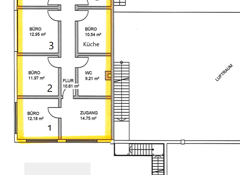 Bürofläche zur Miete provisionsfrei 770 € 119 m² Bürofläche Sophian-Kolb-Str. 6 Industriegebiet Bayreuth 95448