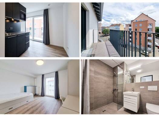 Wohnung zur Miete 650 € 1 Zimmer 33,7 m² Geschoss 3/5 frei ab sofort Ernststraße St Peter Nürnberg 90478