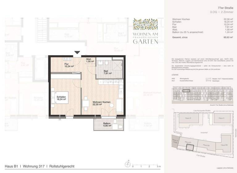 Wohnung zur Miete - Erstbezug 897 € 2 Zimmer 60,6 m² Blumlage Celle 29221