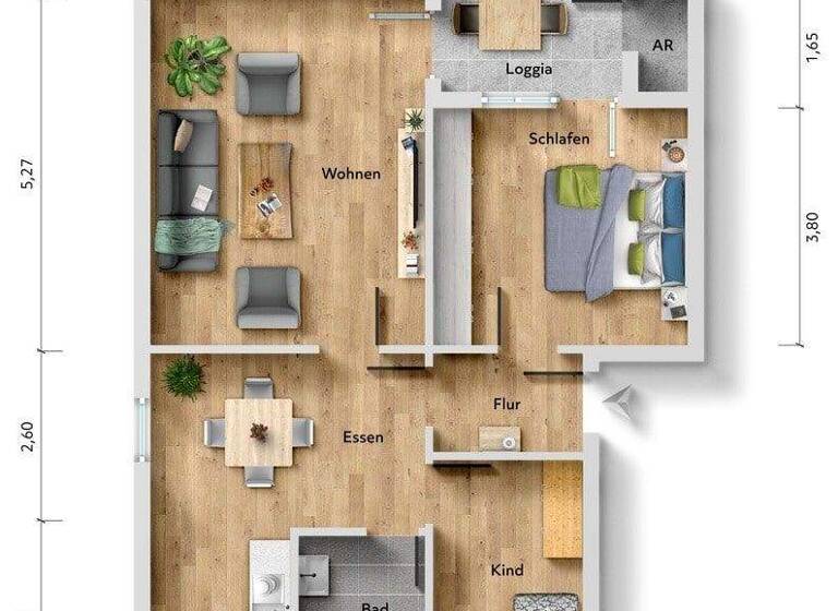Wohnung zum Kauf 199.000 € 3 Zimmer 79 m² Stadtgebiet Wolfenbüttel 38304