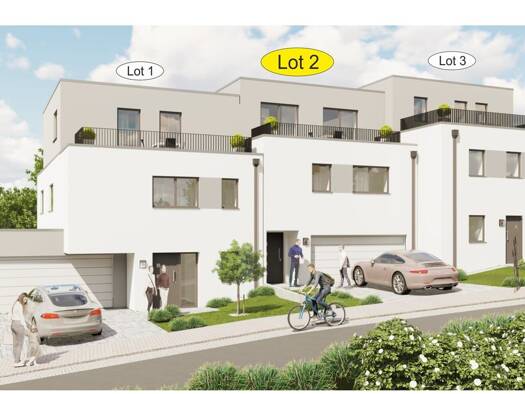 Reihenmittelhaus zum Kauf - Erstbezug provisionsfrei 1.307.500 € 5 Zimmer 228,7 m² 388 m² Grundstück Peppange 3391