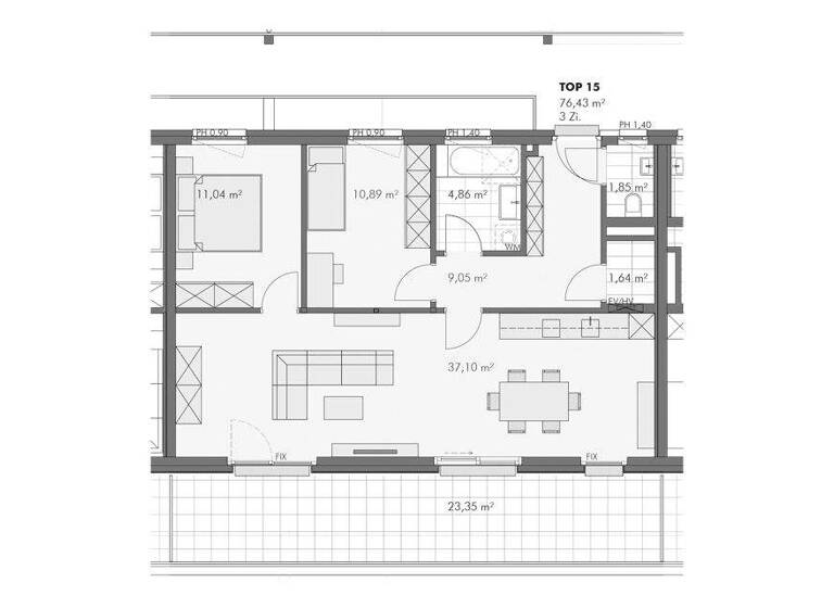 Terrassenwohnung zum Kauf - Erstbezug provisionsfrei 505.000 € 3 Zimmer 76,4 m² 2. Geschoss Badgasse Hopfgarten im Brixental 6361