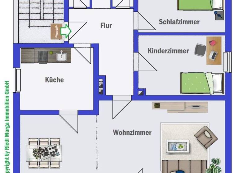Wohnung zur Miete 690 € 3 Zimmer 100 m² 1. Geschoss Igelsdorf Baiersdorf 91083