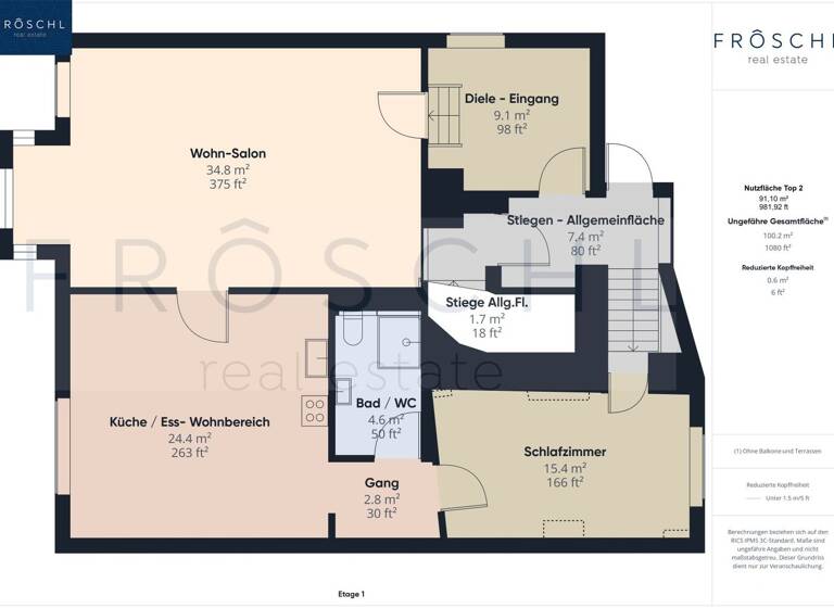 Wohnung zur Miete 1.093 € 3 Zimmer 91,1 m² Zwettl-Niederösterreich 3910