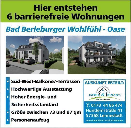 Wohnung zur Miete 902 € 2 Zimmer 82 m²<br/>Wohnfläche Homrighäuser Weg 8 Bad Berleburg Bad Berleburg 57319