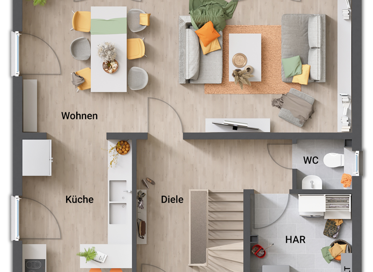 Einfamilienhaus zum Kauf provisionsfrei 251.950 € 4 Zimmer 129 m² 643 m² Grundstück Hermsdorf Hohe Börde 39326