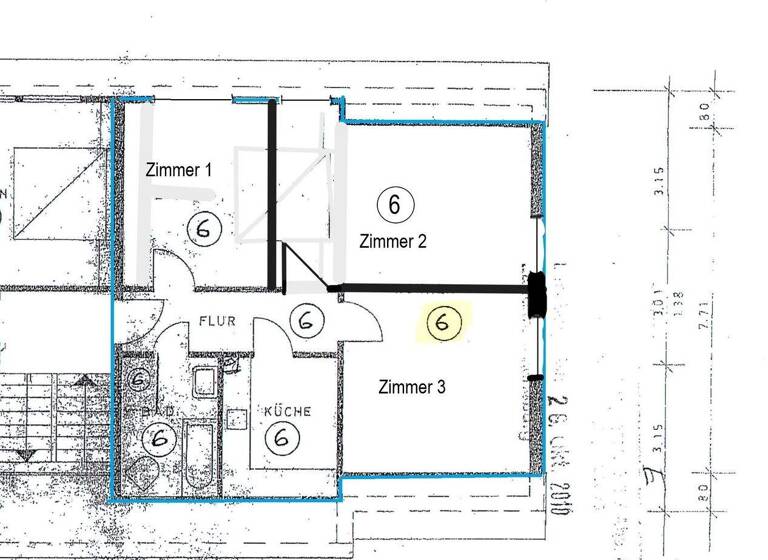 Wohnung zum Kauf 122.000 € 3 Zimmer 70 m² 2. Geschoss Bleckede 21354