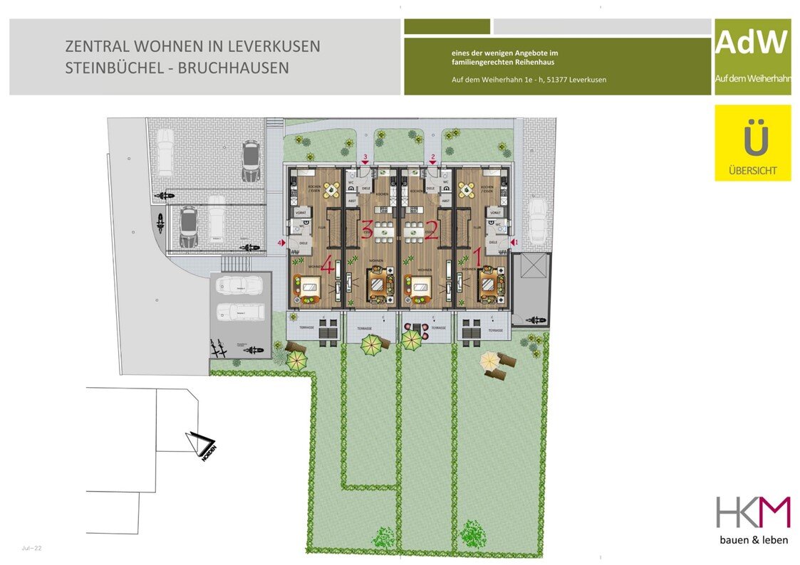 Reihenendhaus zum Kauf provisionsfrei 729.900 € 5 Zimmer 145,9 m²<br/>Wohnfläche Auf dem Weiherhahn 1e Steinbüchel Leverkusen 51377