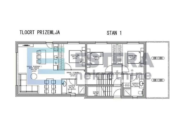 Wohnung zum Kauf 420.000 € 3 Zimmer 103 m² Petrcane - Kozino