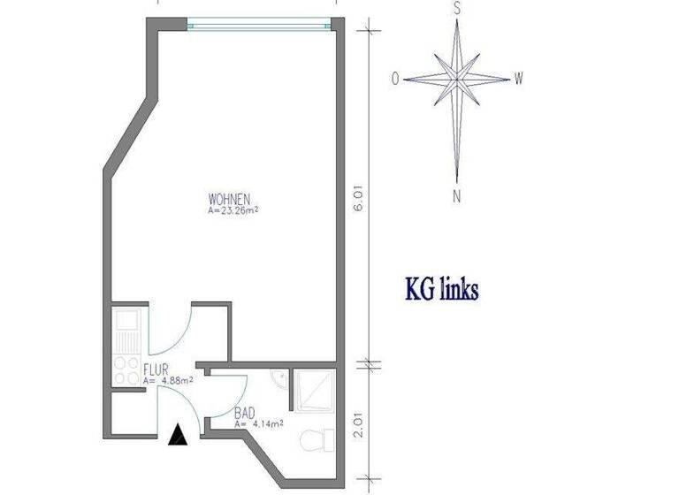 Studio zur Miete 252 € 1 Zimmer 31,5 m² 1. Geschoss frei ab 01.06.2026 Immenweg 1 Holzminden 37603
