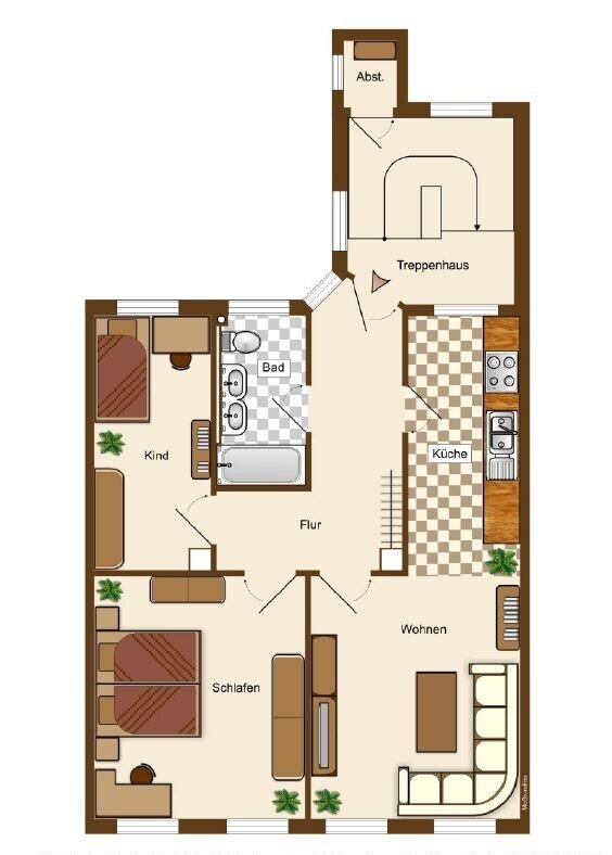 Wohnung zur Miete 385 € 3 Zimmer 70 m²<br/>Wohnfläche 2.<br/>Geschoss Ostviertel Gera 07546