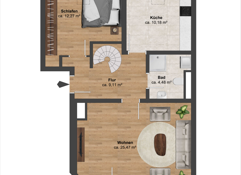 Maisonette zum Kauf 199.800 € 3 Zimmer 82,6 m² 4. Geschoss Altlindenau Leipzig 04177