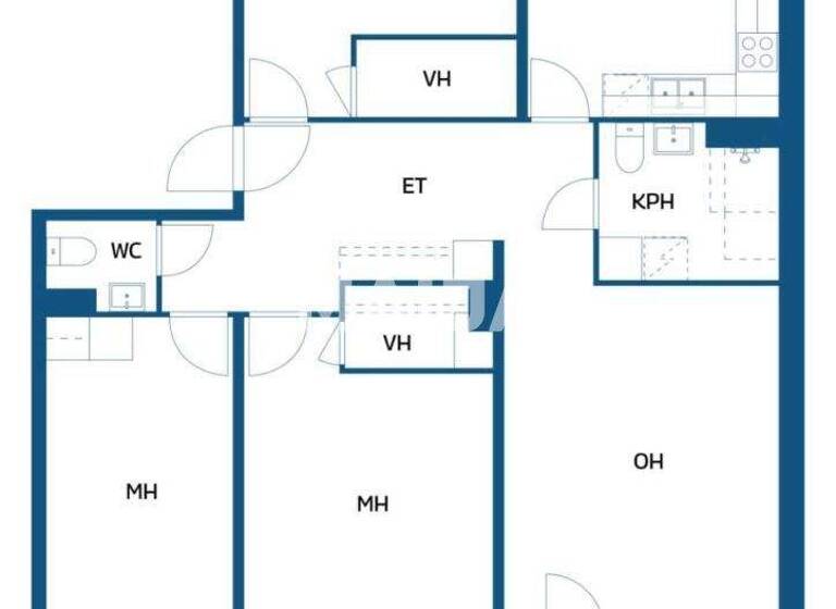 Studio zum Kauf 90.000 € 4 Zimmer 92 m² 3. Geschoss Pajakallionkatu 5 Nokia 37150
