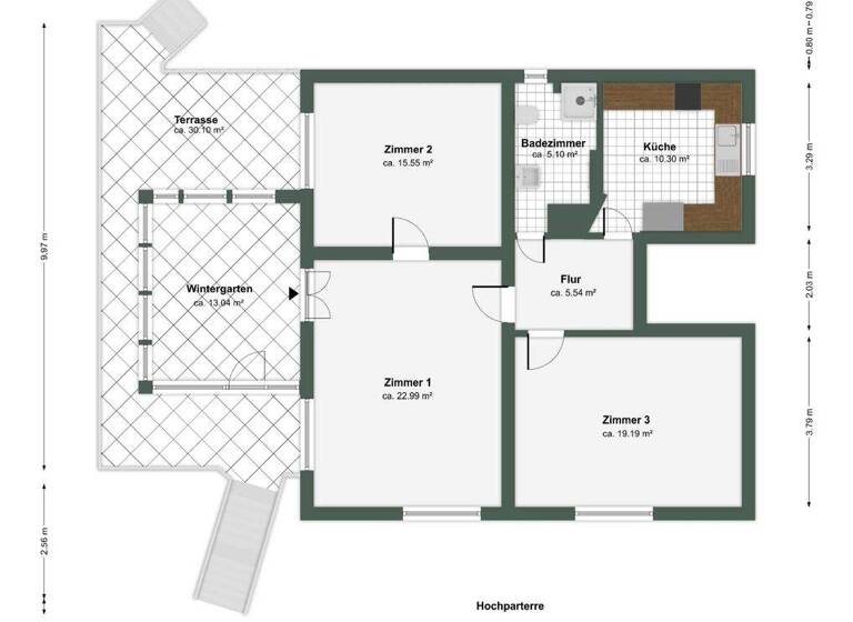 Wohnung zum Kauf 580.000 € 3 Zimmer 102,3 m² 1. Geschoss frei ab 01.03.2026 Tegel Berlin 13507