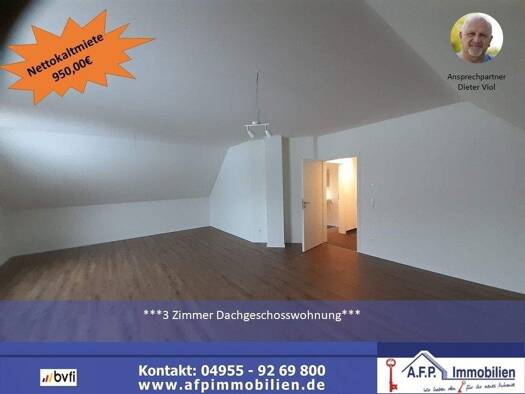 Wohnung zur Miete 950 € 3 Zimmer 110 m² Flachsmeer Westoverledingen 26810
