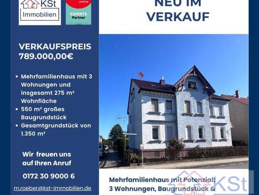 Mehrfamilienhaus zum Kauf 789.000 € 12 Zimmer 275 m² 1.350 m² Grundstück Großdeuben 04564