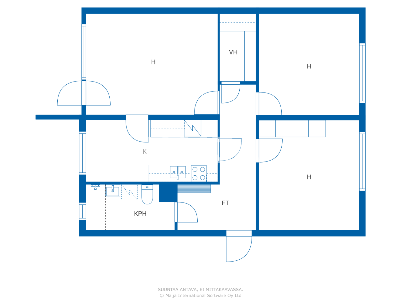 Studio zum Kauf 95.000 € 3 Zimmer 73 m²<br/>Wohnfläche 1.<br/>Geschoss Puistikkotie 5 Sipoo 04130