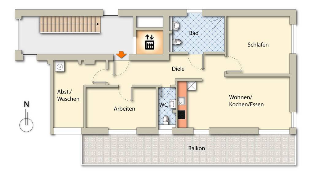 Wohnung zur Miete 1.160 € 3 Zimmer 93,1 m² 1. Geschoss frei ab sofort Brauerstr. 4a Frömern Fröndenberg/Ruhr 58730