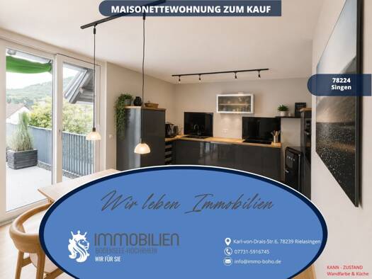 Maisonette zum Kauf 390.000 € 3,5 Zimmer 96 m² 2. Geschoss Singen Singen (Hohentwiel) 78224