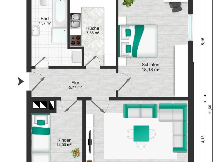 Wohnung zum Kauf 330.000 € 3 Zimmer 77,9 m²<br/>Wohnfläche 6.<br/>Geschoss ab sofort<br/>Verfügbarkeit Lechhausen Augsburg 86167