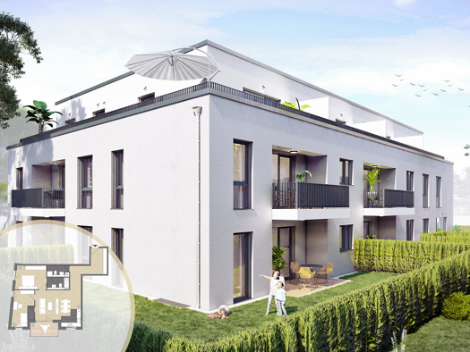 Wohnung zum Kauf - Erstbezug provisionsfrei 490.000 € 3 Zimmer 89,9 m² 1. Geschoss frei ab sofort Im Nex 5 Hattersheim 65795
