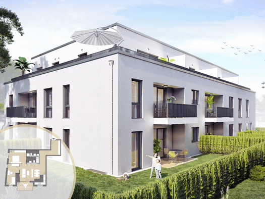 Wohnung zum Kauf - Erstbezug provisionsfrei 490.000 € 3 Zimmer 89,9 m² 1. Geschoss frei ab sofort Im Nex 5 Hattersheim Hattersheim 65795