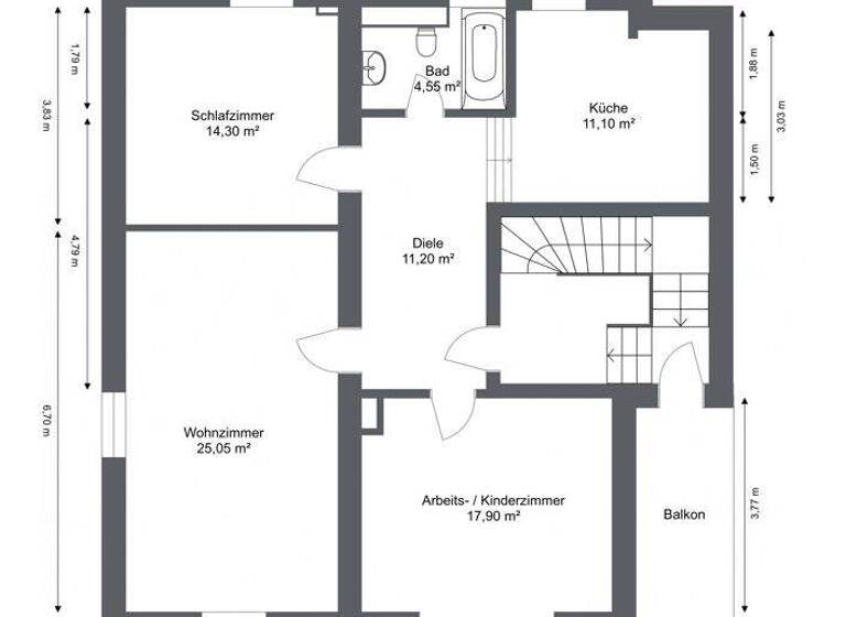 Wohnung zum Kauf 119.000 € 3 Zimmer 84 m² 1. Geschoss Brügge Lüdenscheid 58515